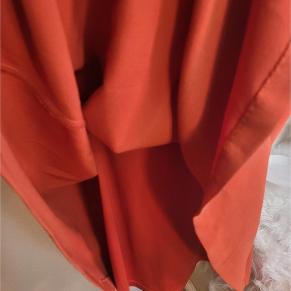 JULIA JORDAN ORANGE 3/4 SLEEVE A-LINE BOAT NECK MIDI DRESS WOMEN'S SIZE… - Picture 7 of 12